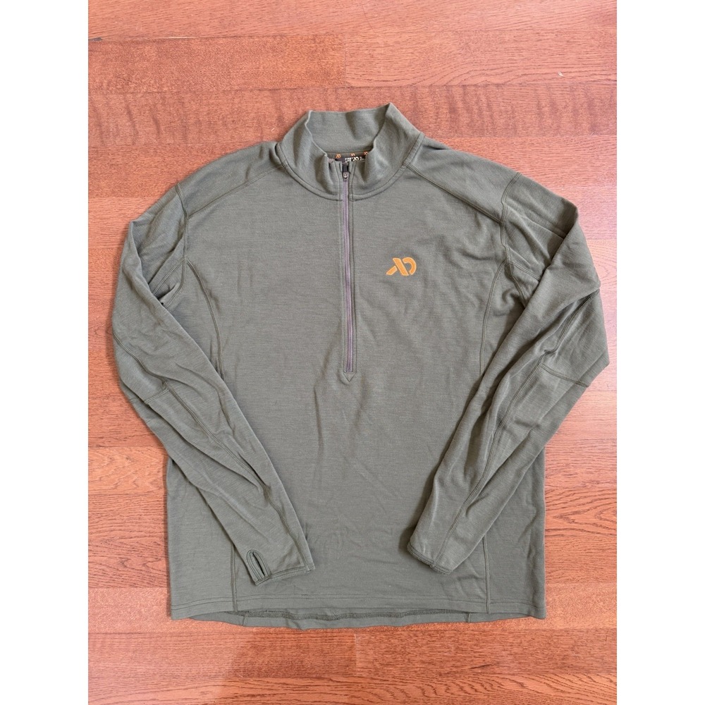 First Lite Men's XLarge Klamath 1/4 Zip Olive Green Long Sleeve